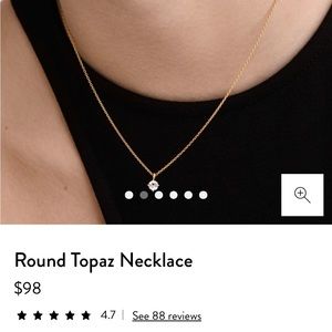 Mejuri Round Topaz Necklace